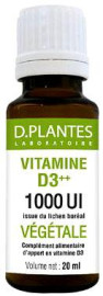 Vitamine D3++ 1000 UI Végétale - D.Plantes