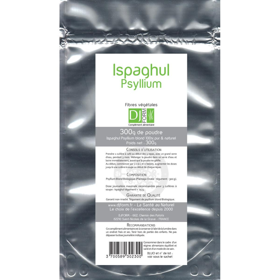Ispaghul - Psyllium blond en poudre - Djform Ispaghul - Psyllium blond en poudre - Djform