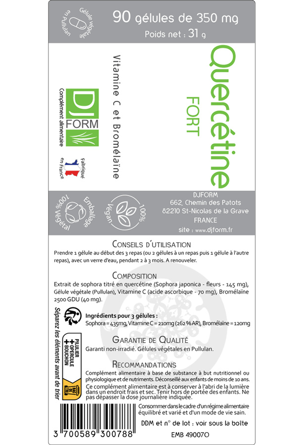 Quercétine Allergies Antioxydant