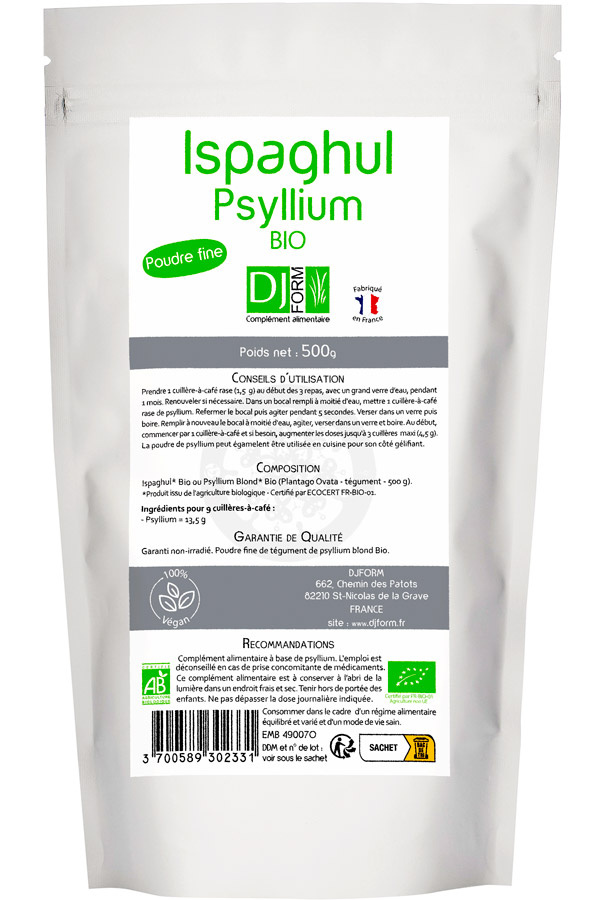 ispaghul psyllium bio poudre 500 g djform ispaghul psyllium bio poudre 500 g djform