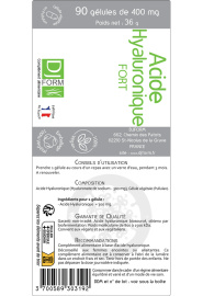 Acide hyaluronique fort 90 gélules étiquette Djform