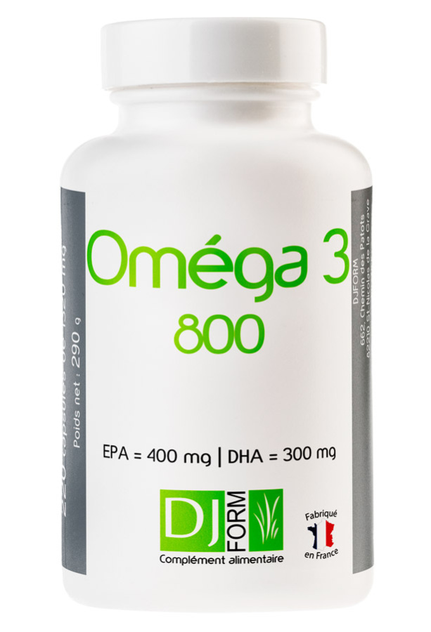 Omega 3 800 djform - acides gras essentiels pour le coeur et le système nerveux