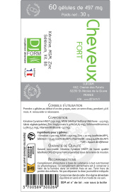 Cheveux Fort 60 gélules étiquette