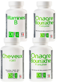 Pack Cheveux Fort + Onagre-Bourrache + Vitamines B