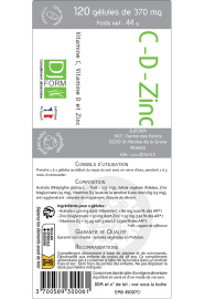 C D Zinc Djform 120 gelules etiquette C D Zinc Djform 120 gelules etiquette