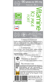 vitamine k2 mk4 fort étiquette