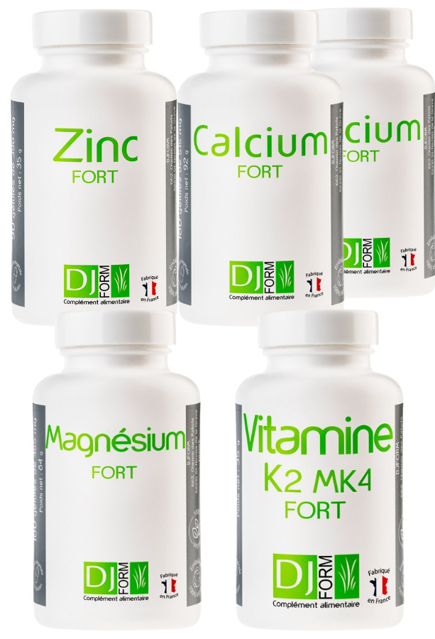 Pack renforcement des os : calcium, magnésium, vitamine K2 fort et zinc