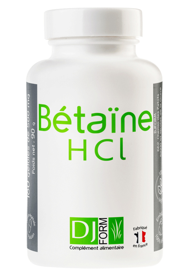 Complément alimentaire Bétaïne HCl de Djform pour la digestion