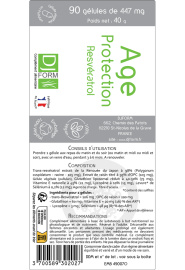 Age Protection Resveratrol - Djform - étiquette 90 gélules