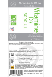 Vitamine D3 étiquette