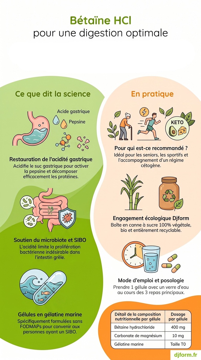 Bétaïne Hcl (gélatine marine) en image