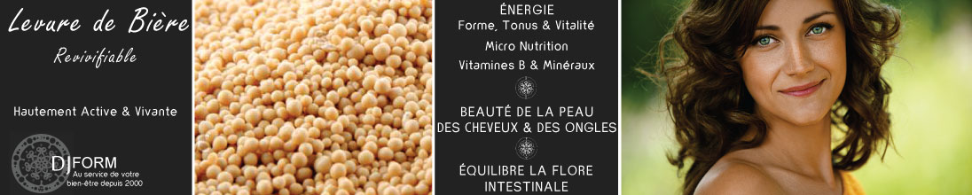 Levure de bière revivifiable, vivante, active, Forme et énergie, Beauté peau, cheveux et ongles
